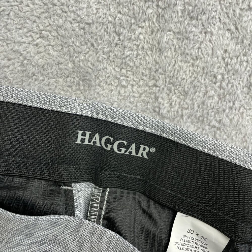 NEW Haggar Men's 30x32 Comfort Performance Dress Pant Straight Fit 4-Way Grey - Picture 7 of 9